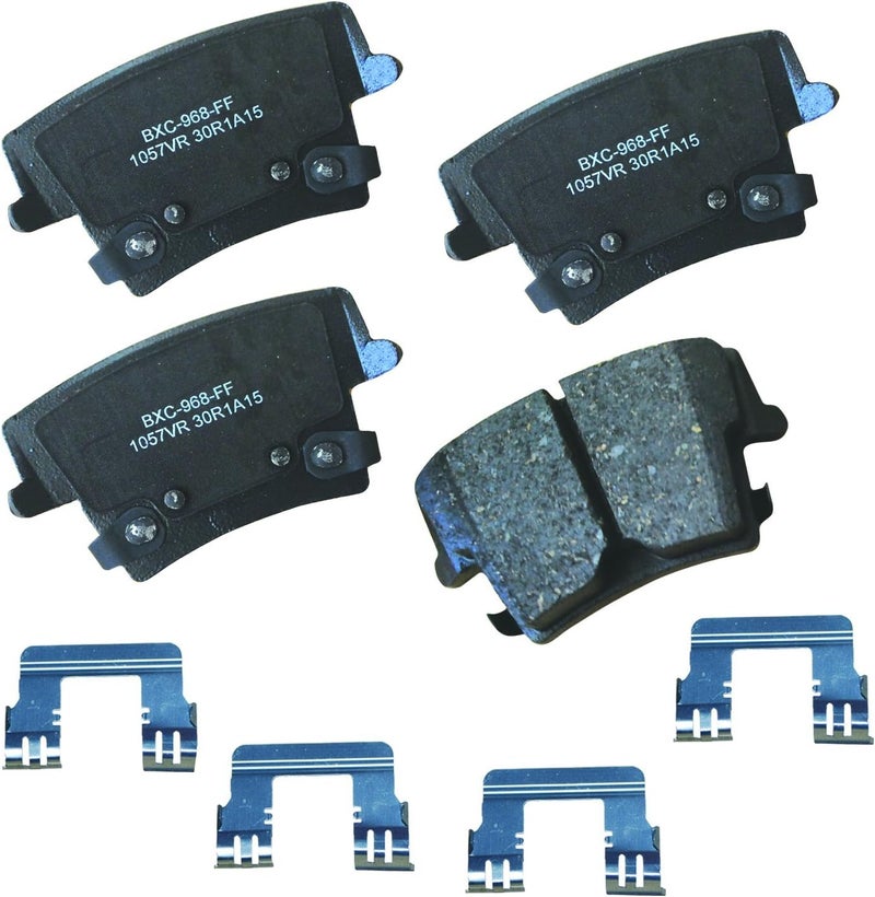 Bendix Premium SBC1057VR Ceramic Rear Brake Pads for Chrysler 300 2022-2005, Dodge Challenger 2022-2009, Charger 2022-2006, Magnum 2008-2005 - Image 1